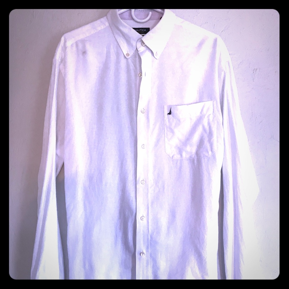 Nautical ocean wash classic white shirt 16.5/36-3